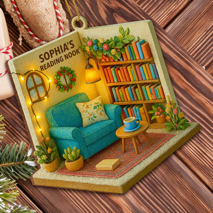 Sophia’s Reading Nook With Books and Armchair