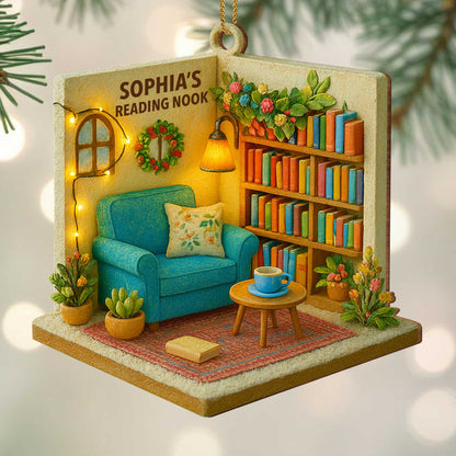 Sophia’s Reading Nook With Books and Armchair