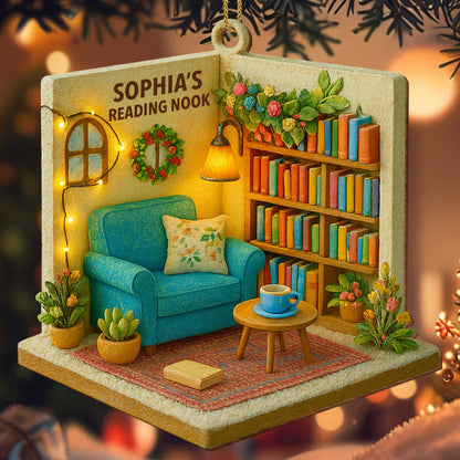 Sophia’s Reading Nook With Books and Armchair