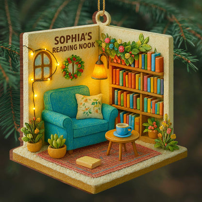Sophia’s Reading Nook With Books and Armchair