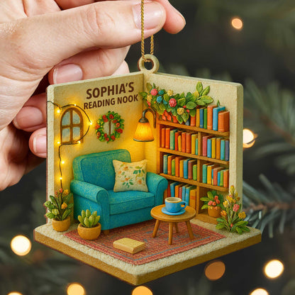 Sophia’s Reading Nook With Books and Armchair