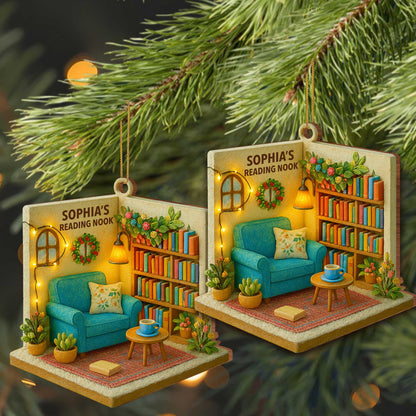 Sophia’s Reading Nook With Books and Armchair