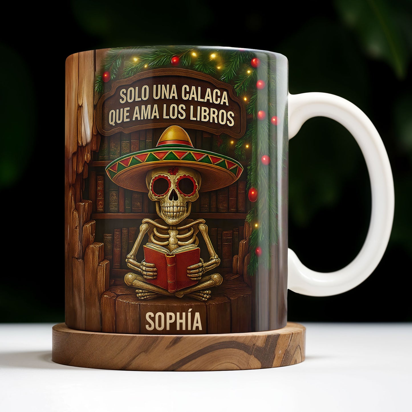 Solo Una Calaca Que Ama Los Libros With Books And Sombrero