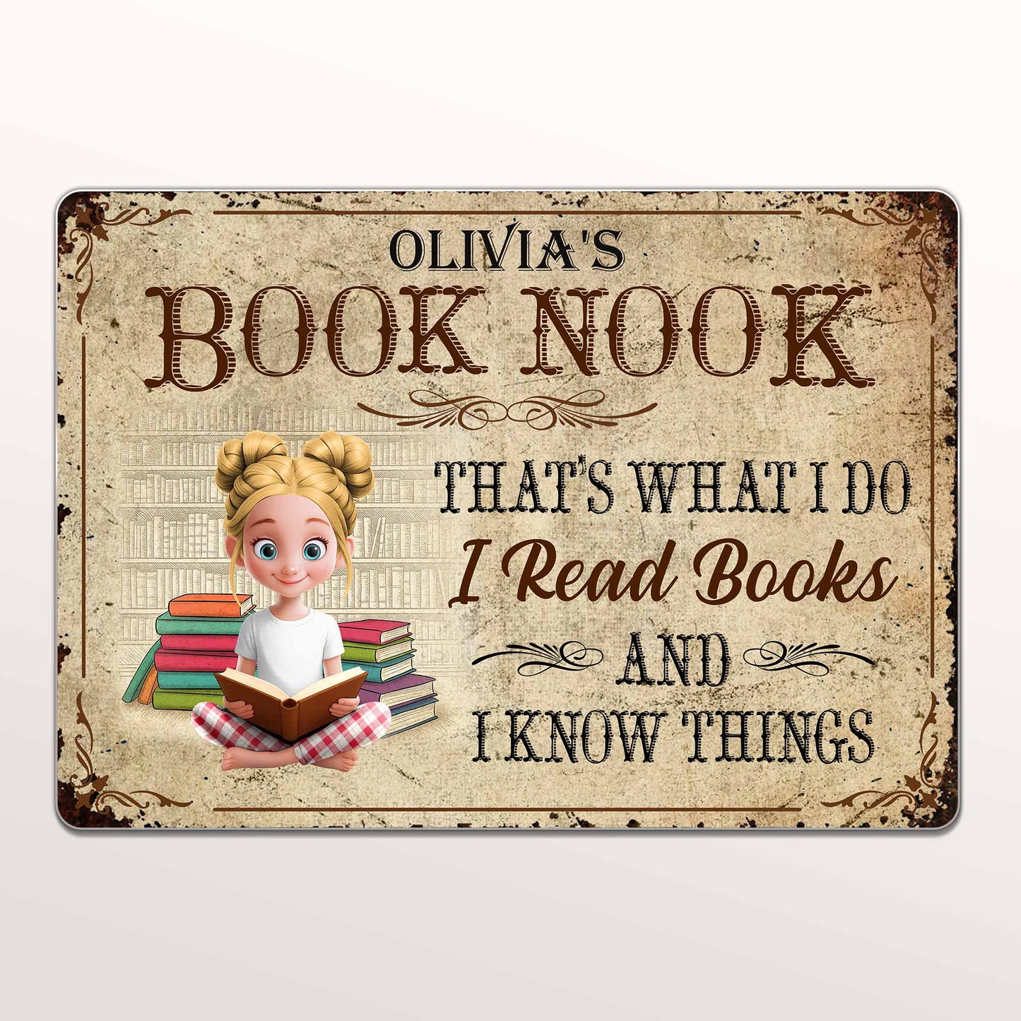 That's What I Do I Read Books And I Know Things, Cartoon Girl