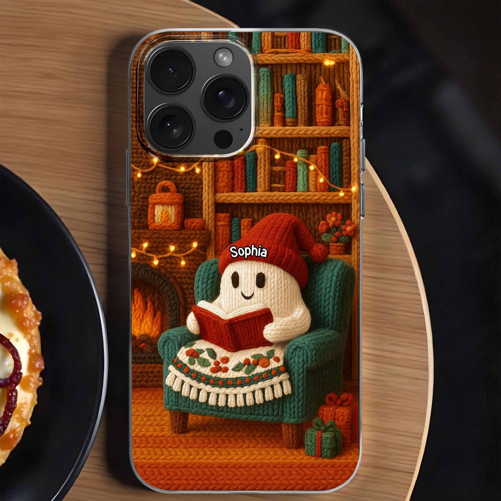 Cozy Up With A Good Book, Fireplace And Christmas Decorations