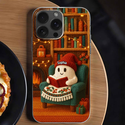 Cozy Up With A Good Book, Fireplace And Christmas Decorations