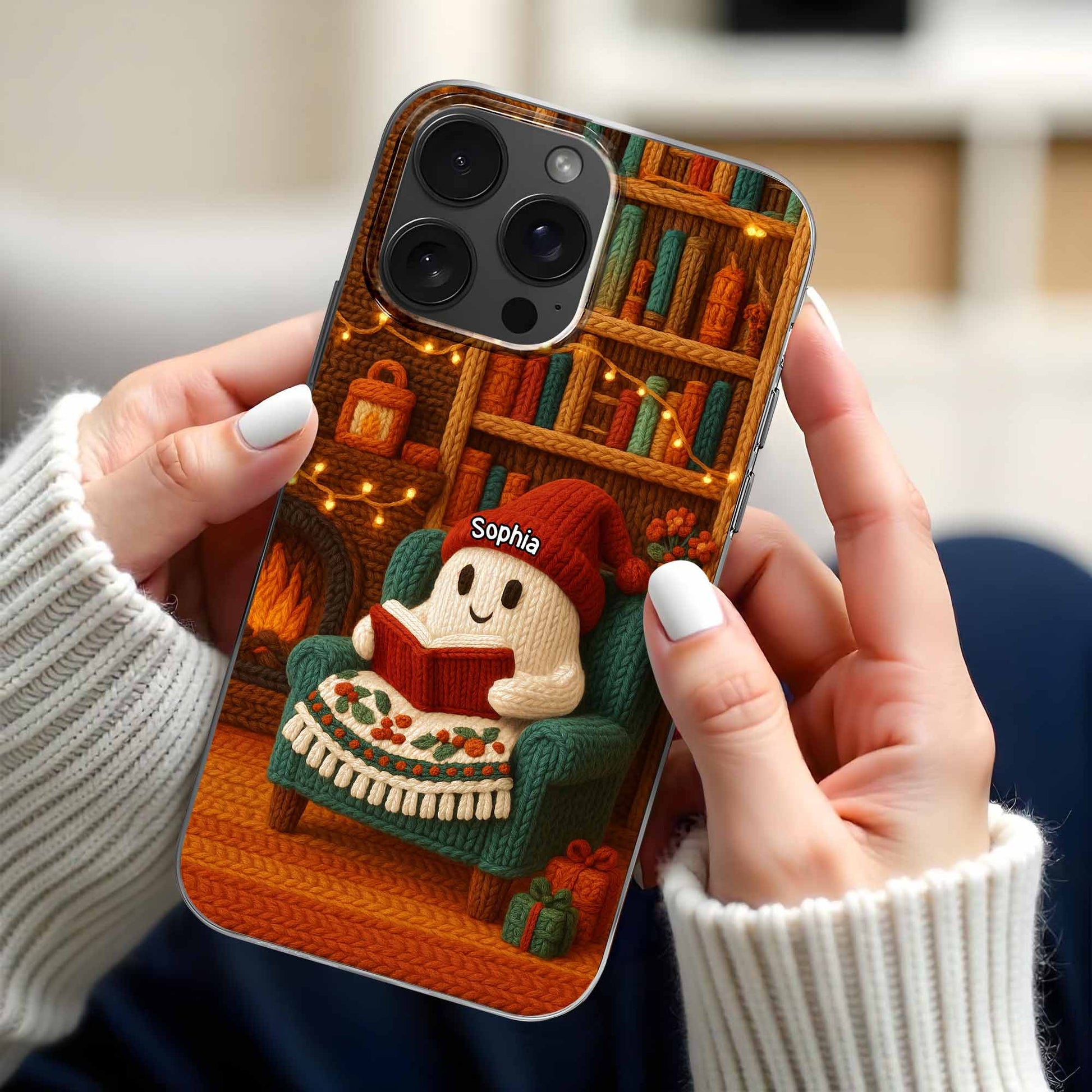 Cozy Up With A Good Book, Fireplace And Christmas Decorations