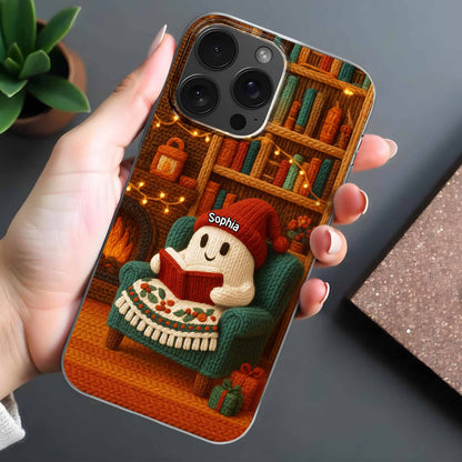 Cozy Up With A Good Book, Fireplace And Christmas Decorations