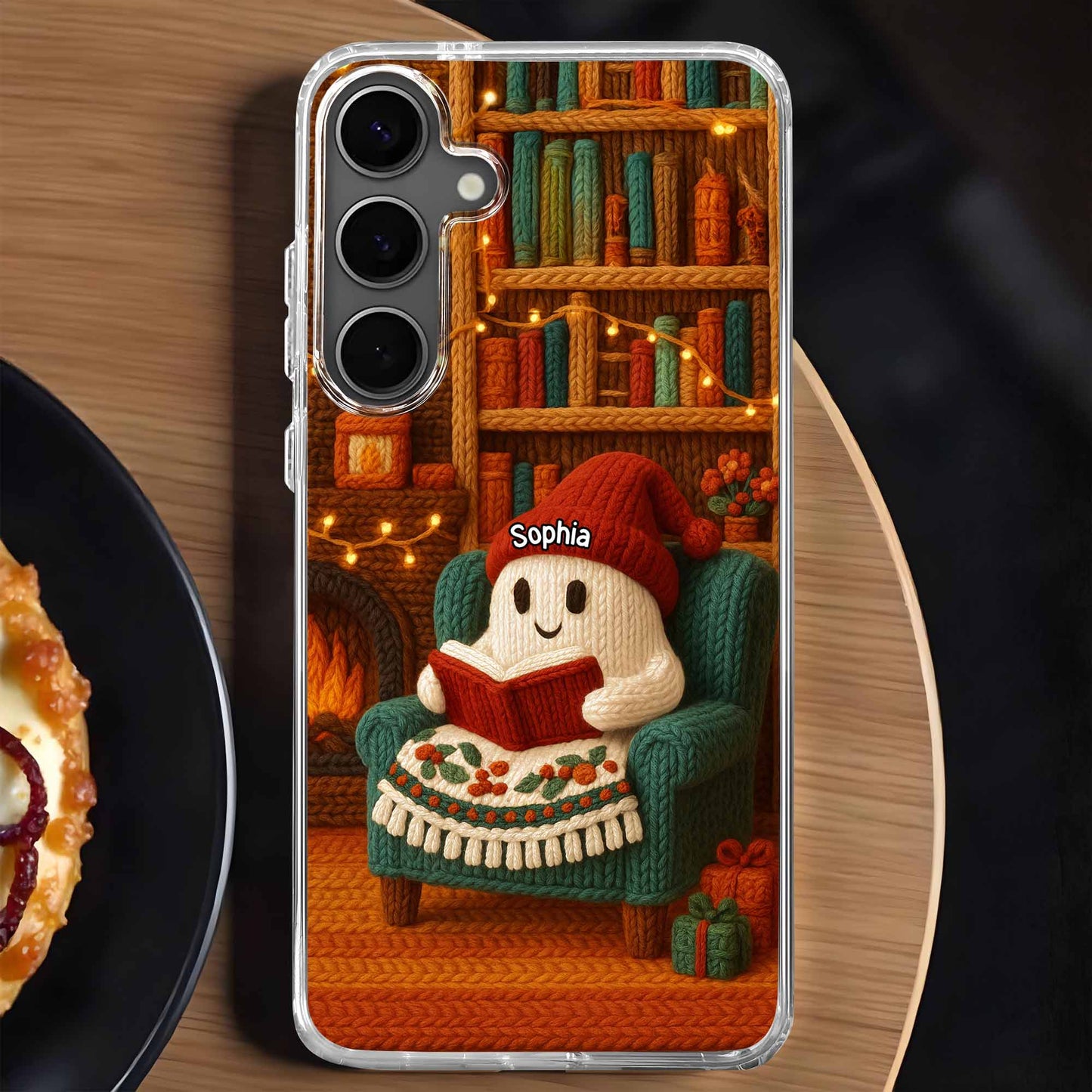 Cozy Up With A Good Book, Fireplace And Christmas Decorations