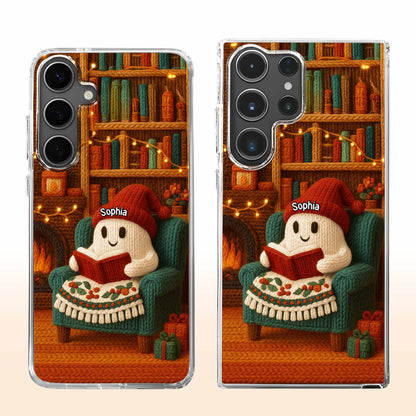 Cozy Up With A Good Book, Fireplace And Christmas Decorations