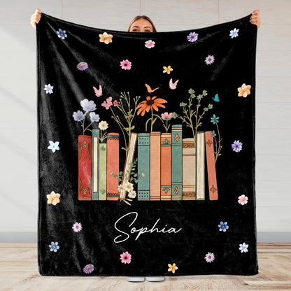 Add Your Message, A Cozy Companion For Every Book Lover With Flowers And Books