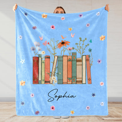 Add Your Message, A Cozy Companion For Every Book Lover With Flowers And Books