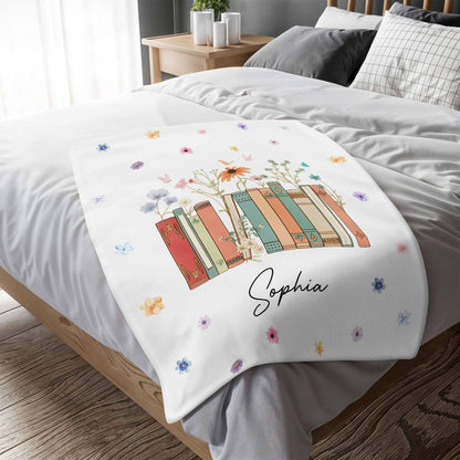 Add Your Message, A Cozy Companion For Every Book Lover With Flowers And Books