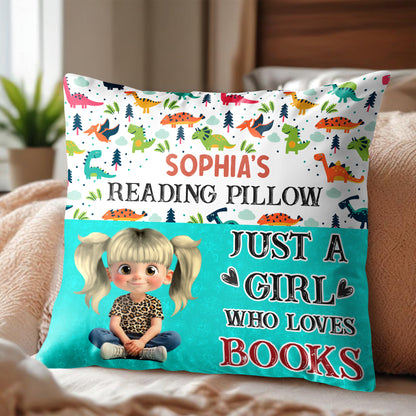 Just A Girl Who Loves Books Pillow