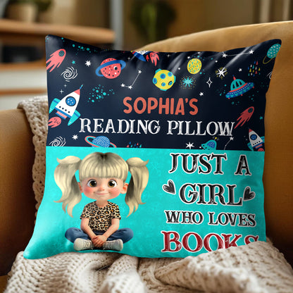 Just A Girl Who Loves Books Pillow
