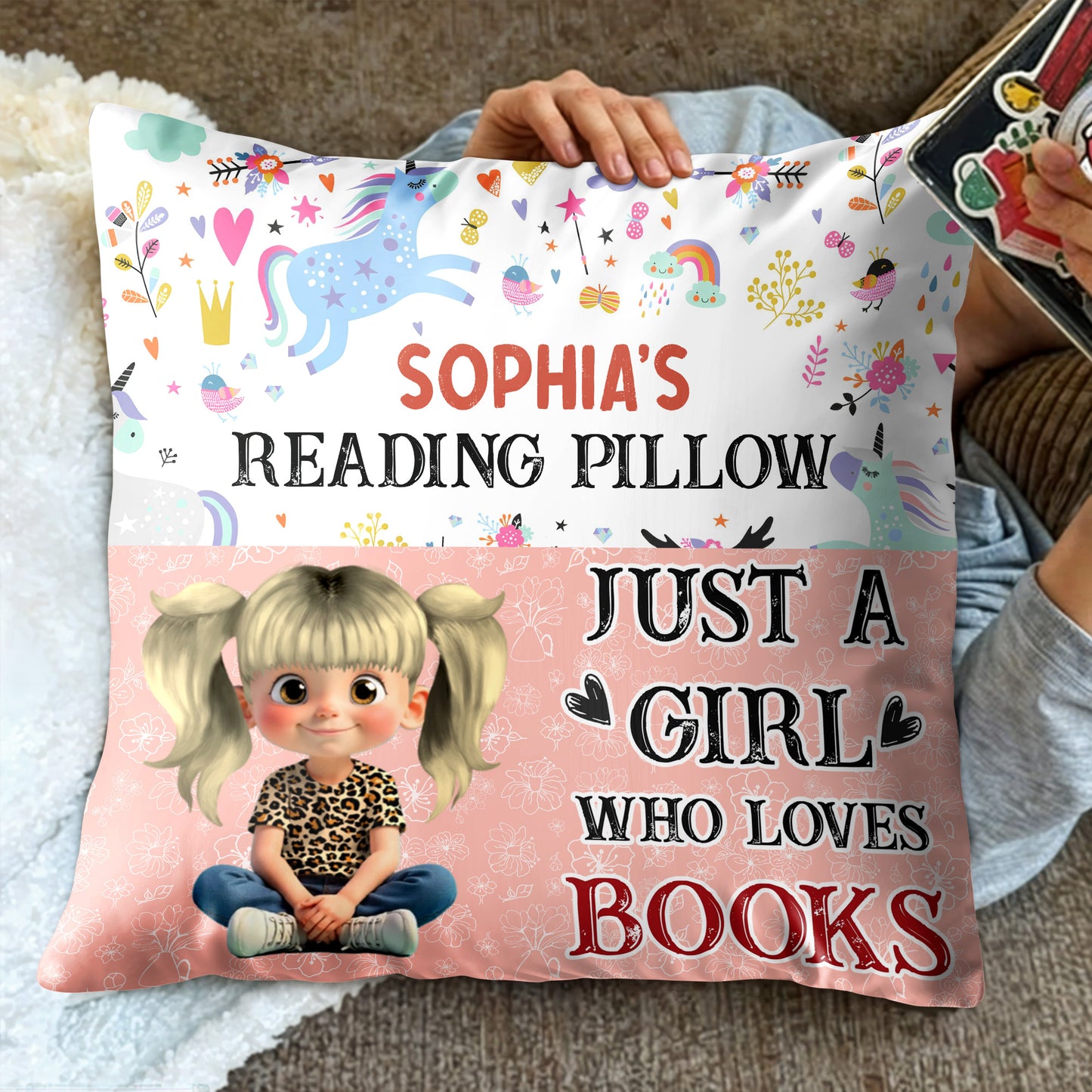 Just A Girl Who Loves Books Pillow