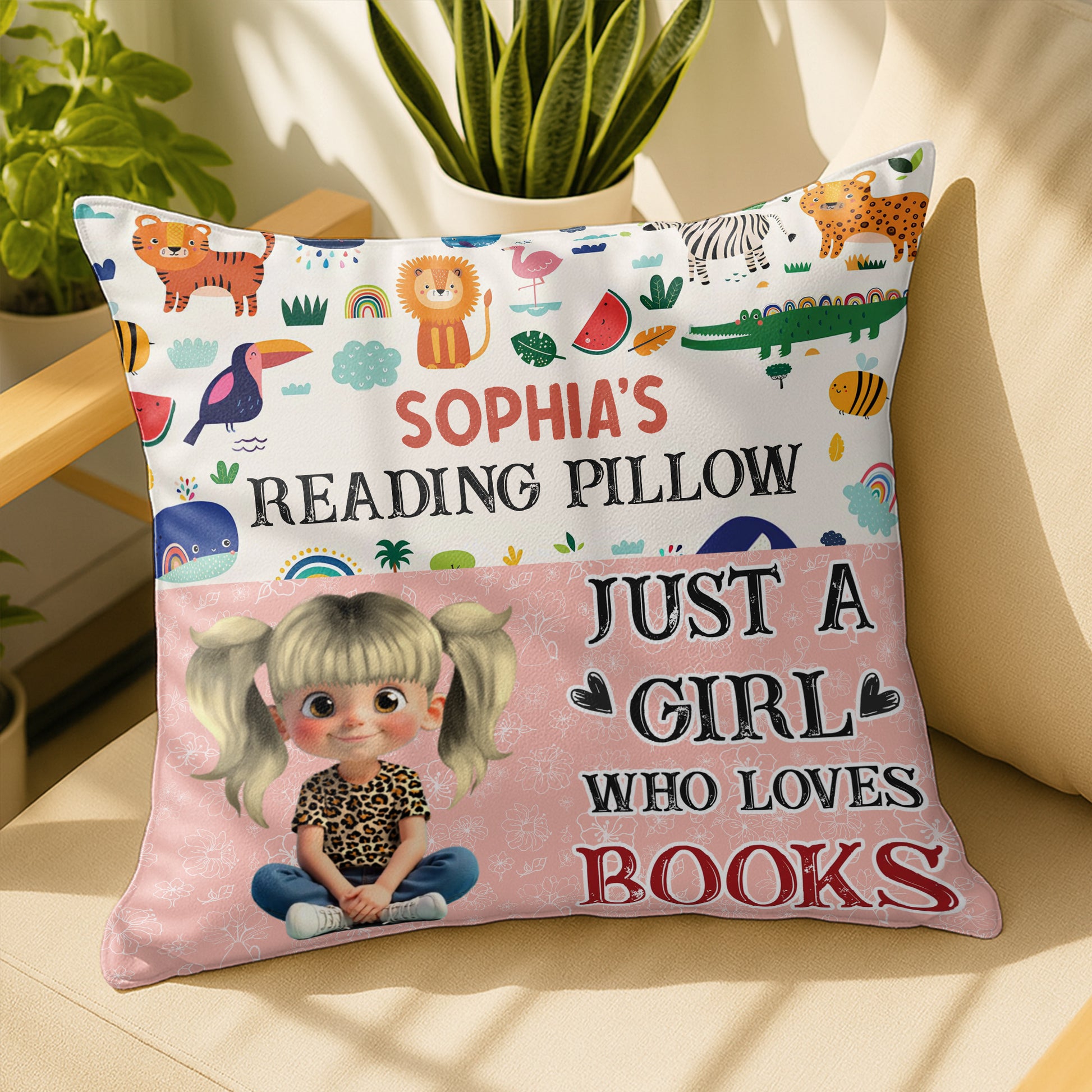 Just A Girl Who Loves Books Pillow