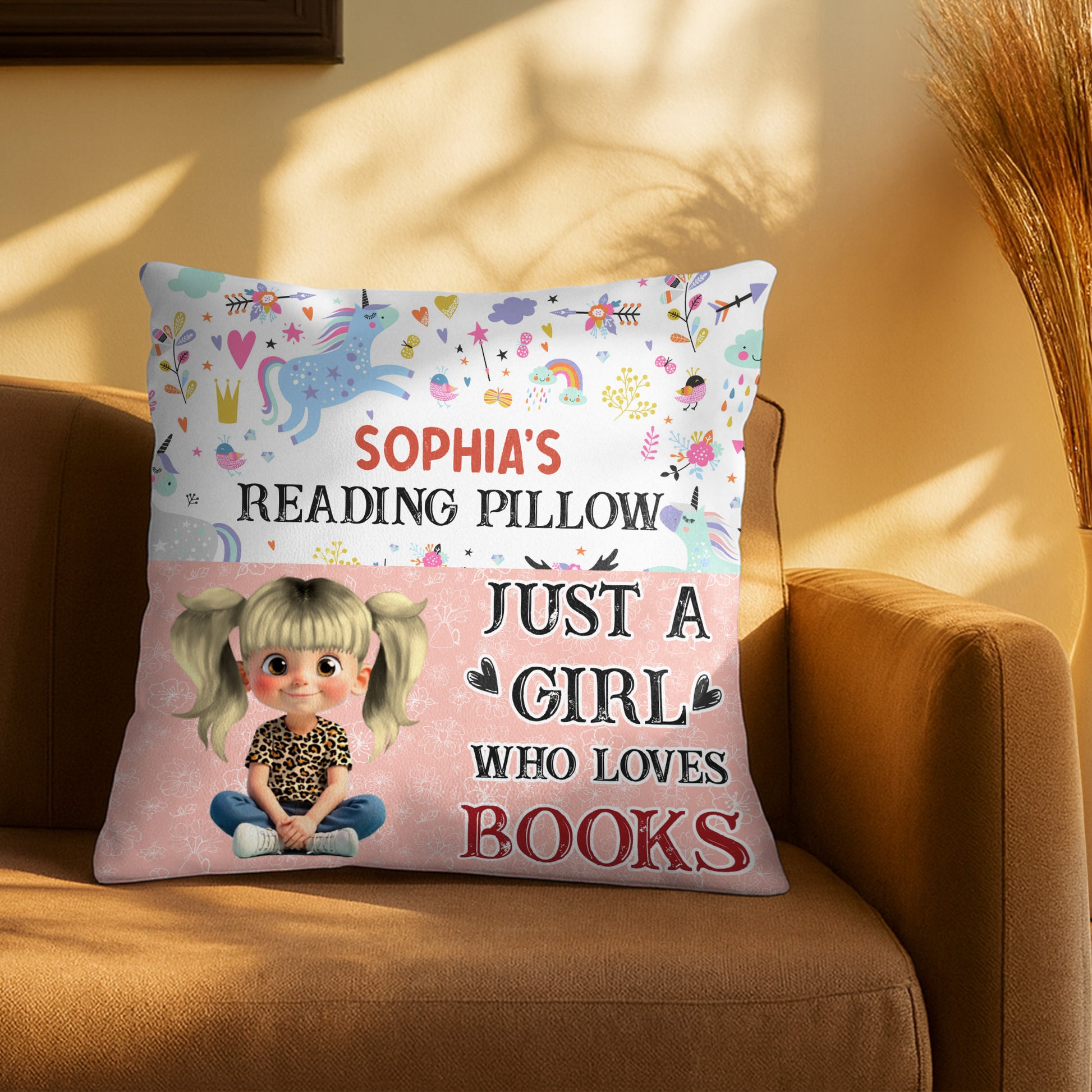 Just A Girl Who Loves Books Pillow