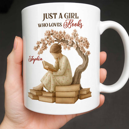 Just A Girl Who Loves Books And Sakura Tree