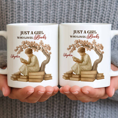 Just A Girl Who Loves Books And Sakura Tree