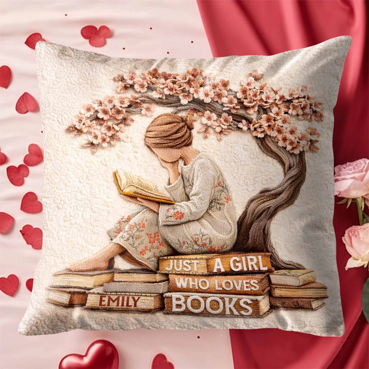 Just A Girl Who Loves Books, Flowers And Tree