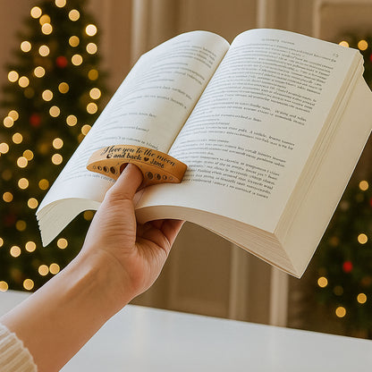 I Love You To The Moon And Back Wooden Book Page Holder