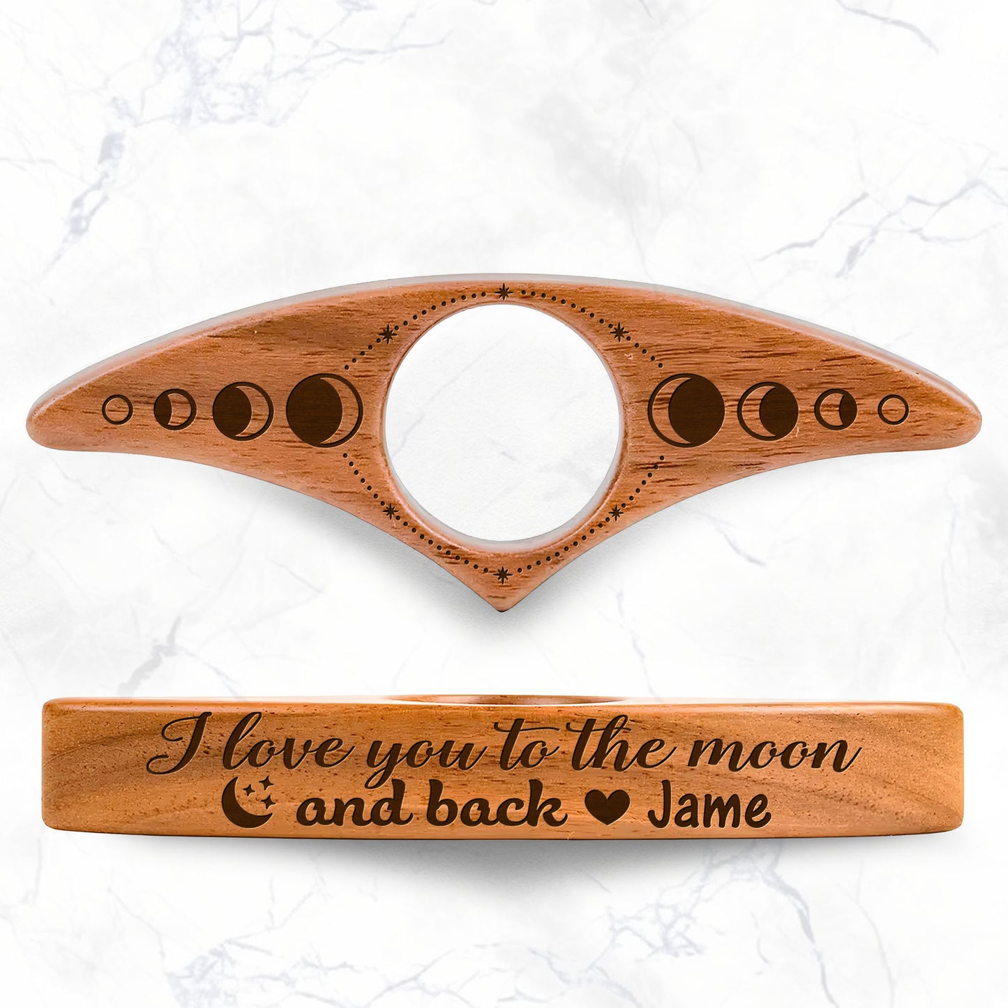 I Love You To The Moon And Back Wooden Book Page Holder