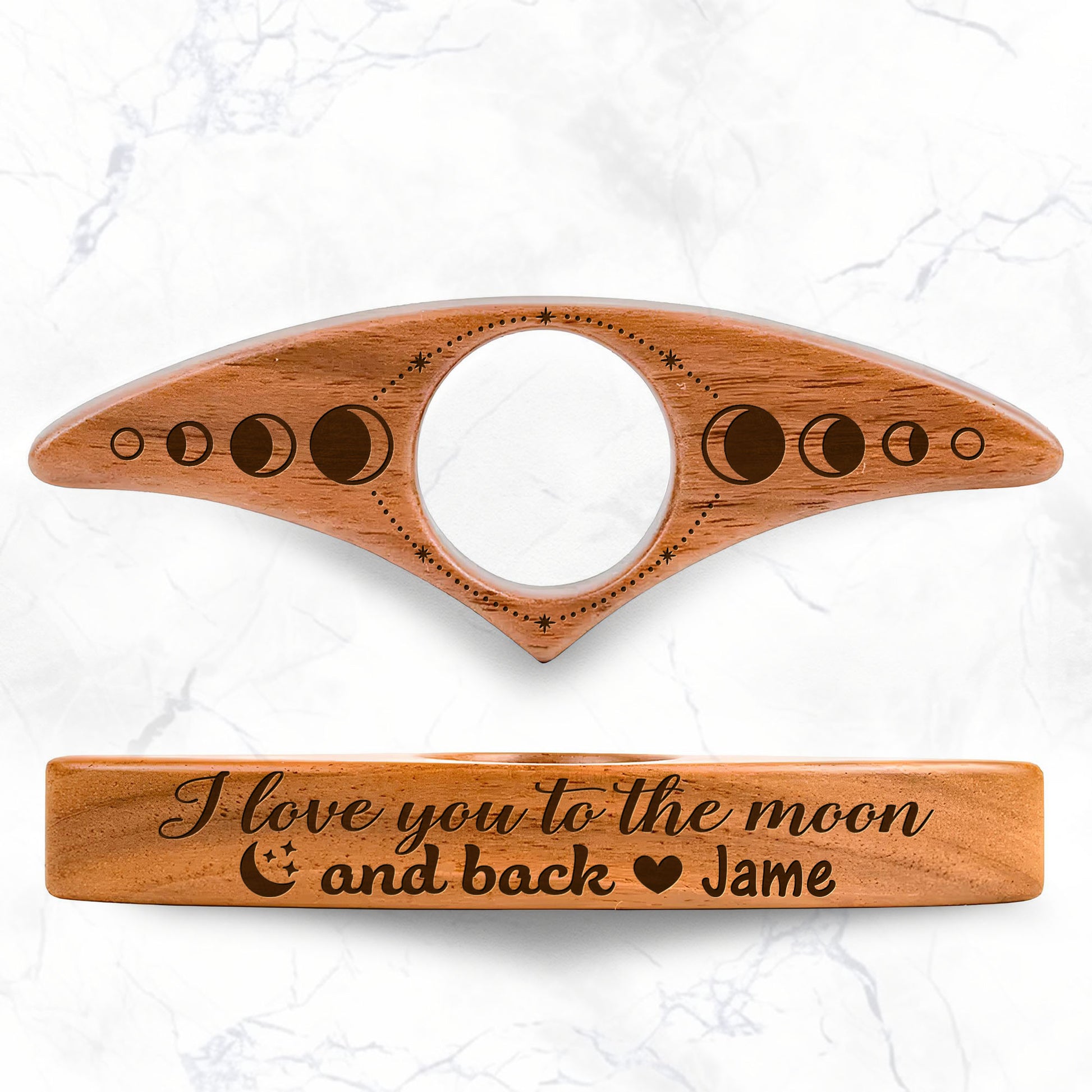 I Love You To The Moon And Back Wooden Book Page Holder