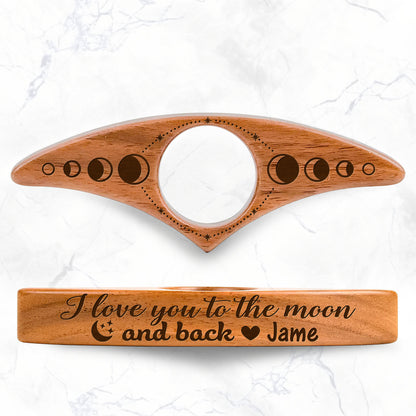 I Love You To The Moon And Back Wooden Book Page Holder