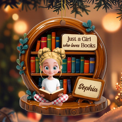 Just A Girl Who Loves Books, Bookworms Delight Ornament