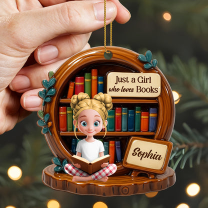Just A Girl Who Loves Books, Bookworms Delight Ornament
