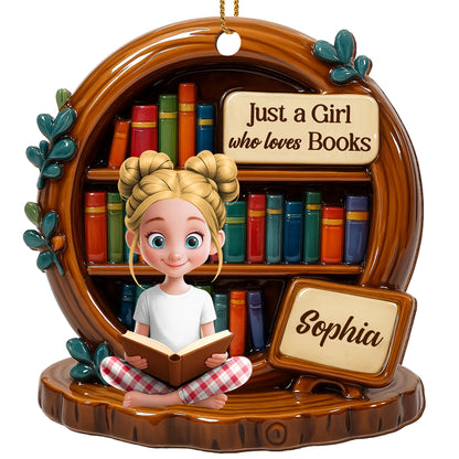 Just A Girl Who Loves Books, Bookworms Delight Ornament