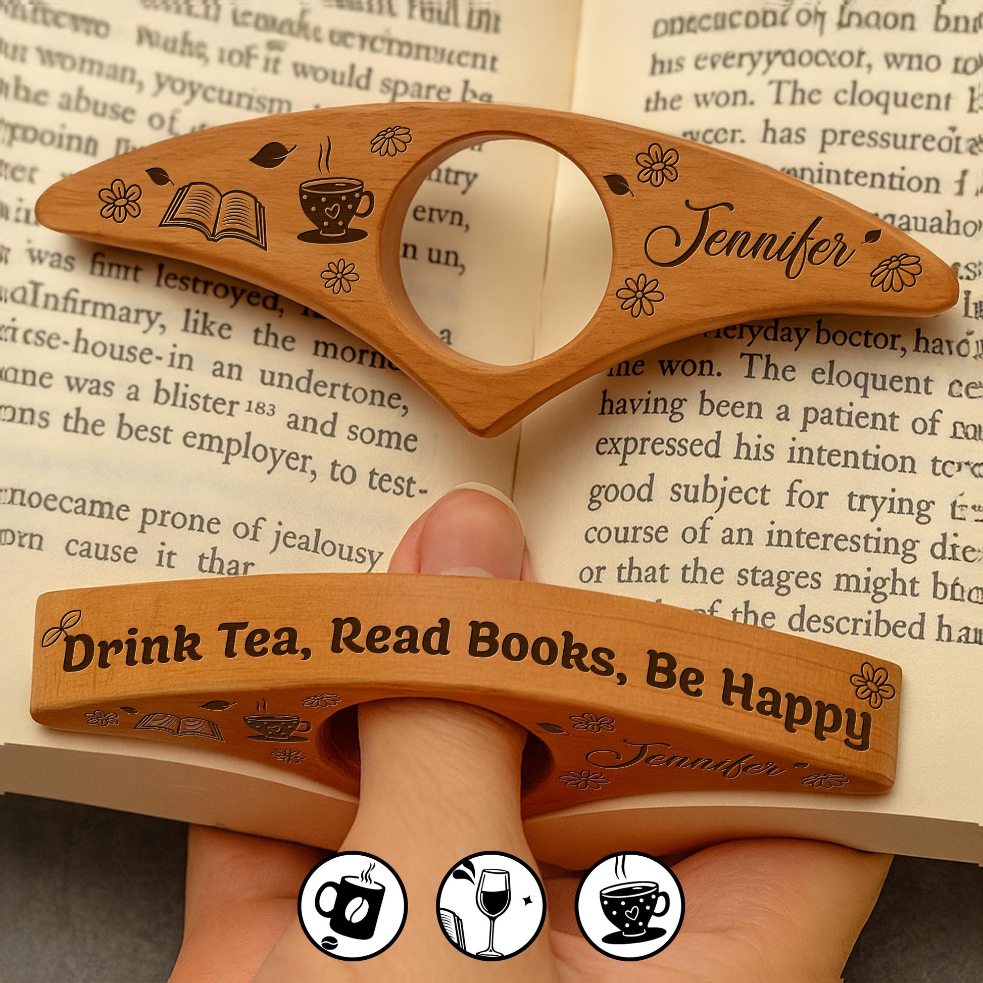 Drink Wine, Read Books, Be Happy With Flowers