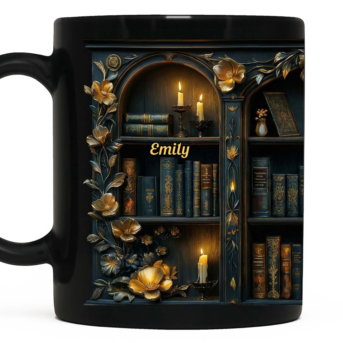 Enjoy Cozy Moments With Floral and Candle Bookshelf Design