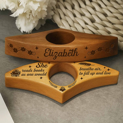 She Reads Books As One Would Breathe Air, Gift For Book Lovers