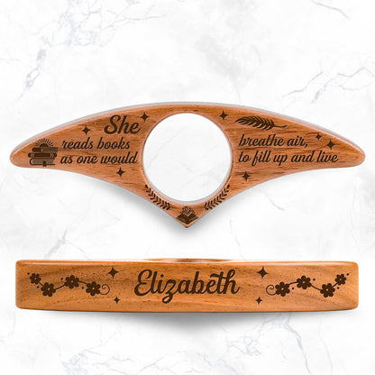 She Reads Books As One Would Breathe Air, Gift For Book Lovers