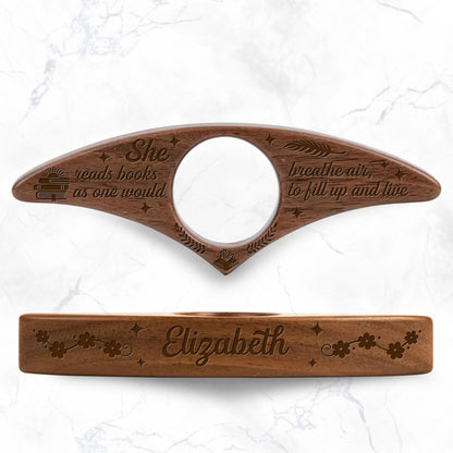 She Reads Books As One Would Breathe Air, Gift For Book Lovers