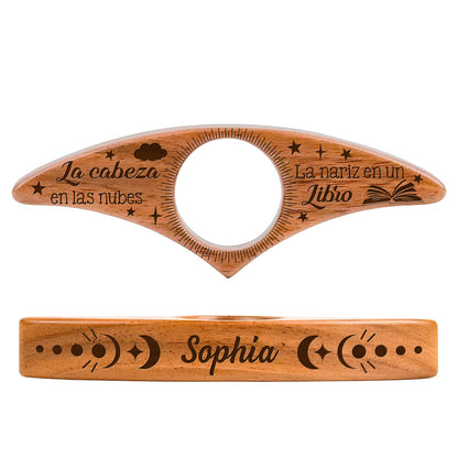 Just One More Chapter, Book Page Holder With Stars - Personalized Wooden Book Page Holder - BLV032_WOPHO