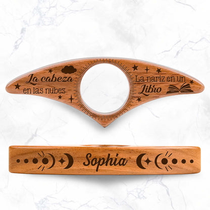 Just One More Chapter, Book Page Holder With Stars - Personalized Wooden Book Page Holder - BLV032_WOPHO