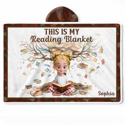 This Is My Reading Blanket Featuring a Young Girl and Books