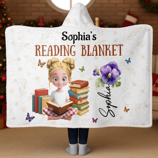 Sophia's Reading Blanket With Books and Flowers