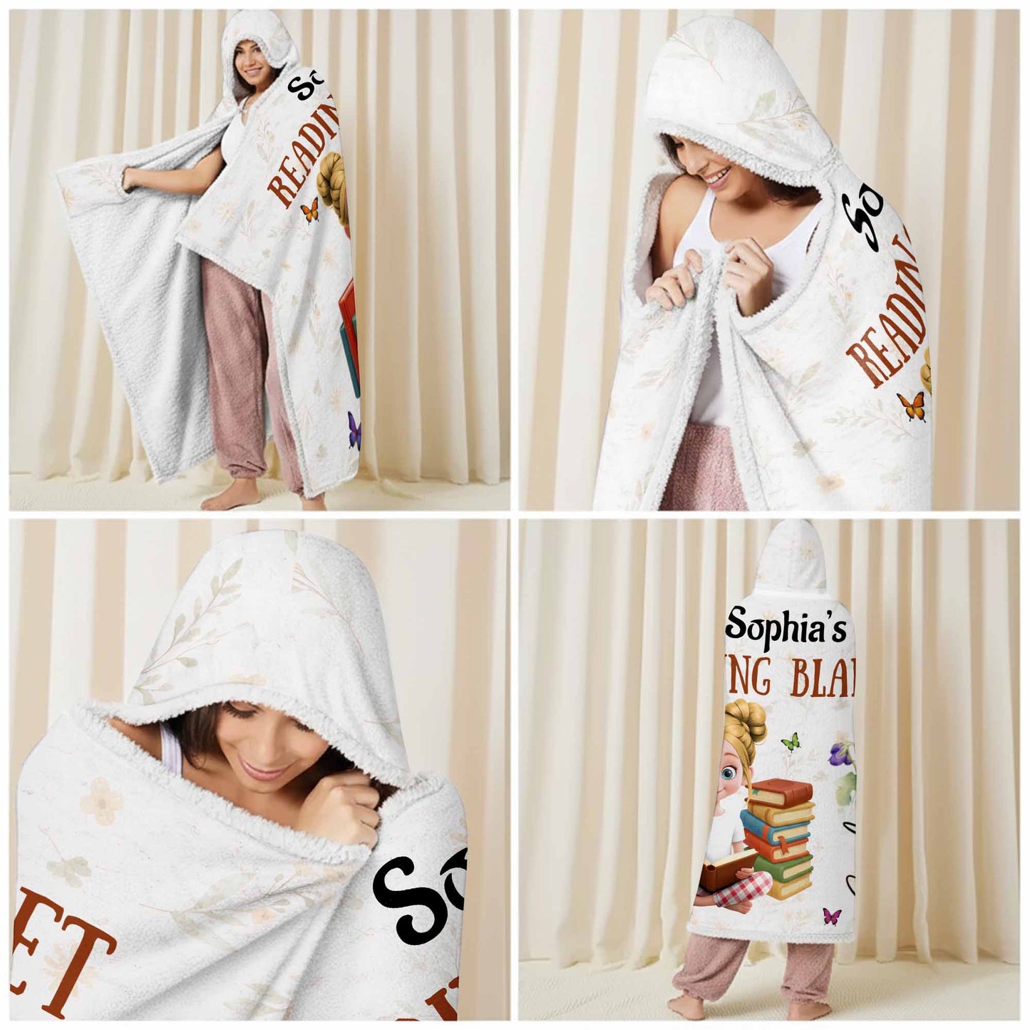 Sophia's Reading Blanket With Books and Flowers