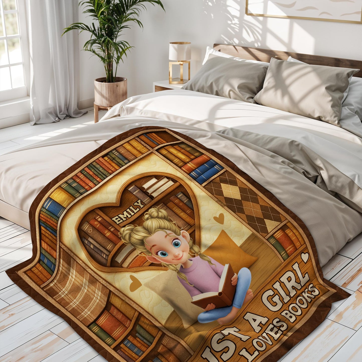 Just A Boy Who Loves Books, Heart And Books Design