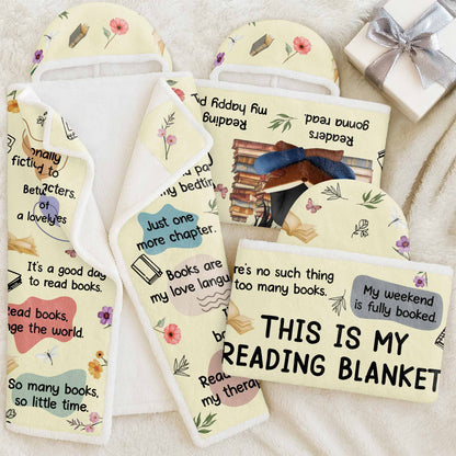 This Is My Reading Blanket With Books And Flowers