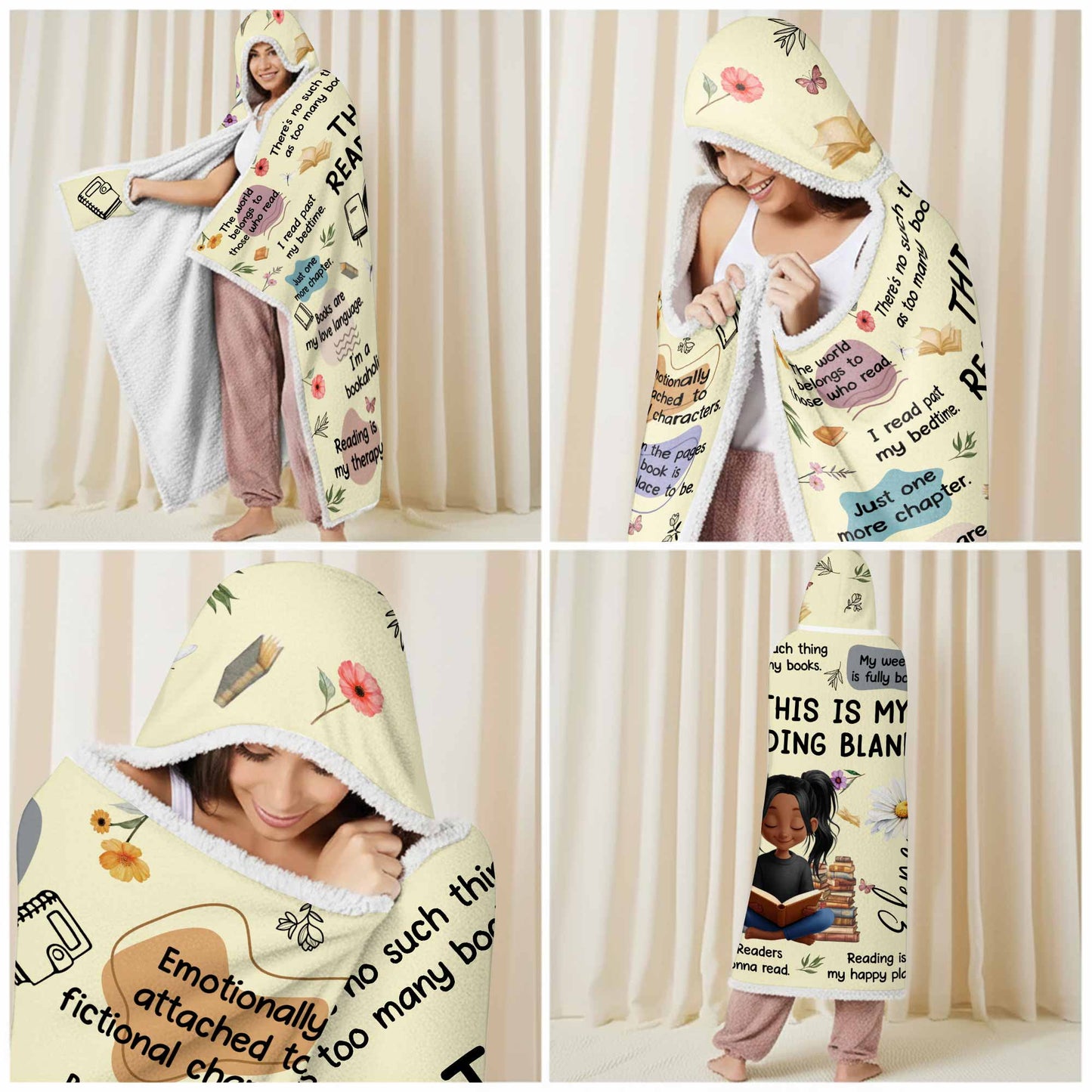 This Is My Reading Blanket With Books And Flowers