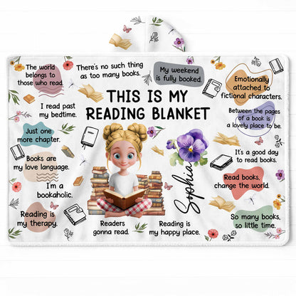 This Is My Reading Blanket With Books And Flowers