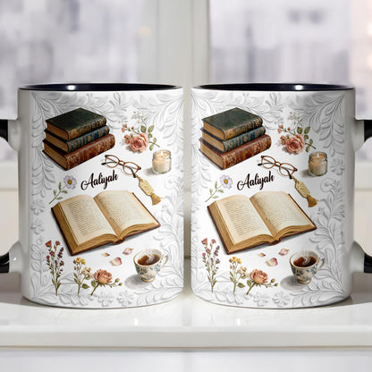 A Cozy Moment With Books And Flowers