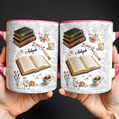 A Cozy Moment With Books And Flowers