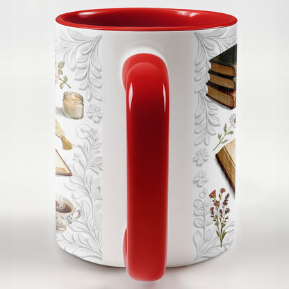 A Cozy Moment With Books And Flowers