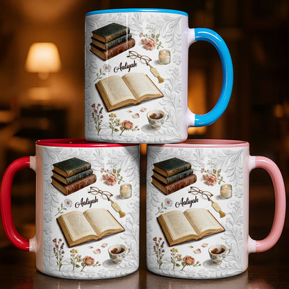 A Cozy Moment With Books And Flowers